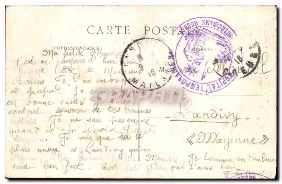 La Creuse Pittoresque — Les Bords du Thaurion entre Vallière et Royère — PM, n°1027 — Rückseite