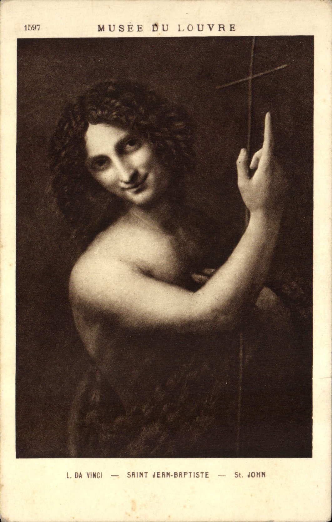 CPA Musee Du Louvre Paris Leonard de Vinci Saint Jean Baptiste