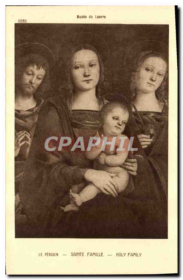 CPA Musee Du Louvre Paris Le Perugin Sainte Famille 