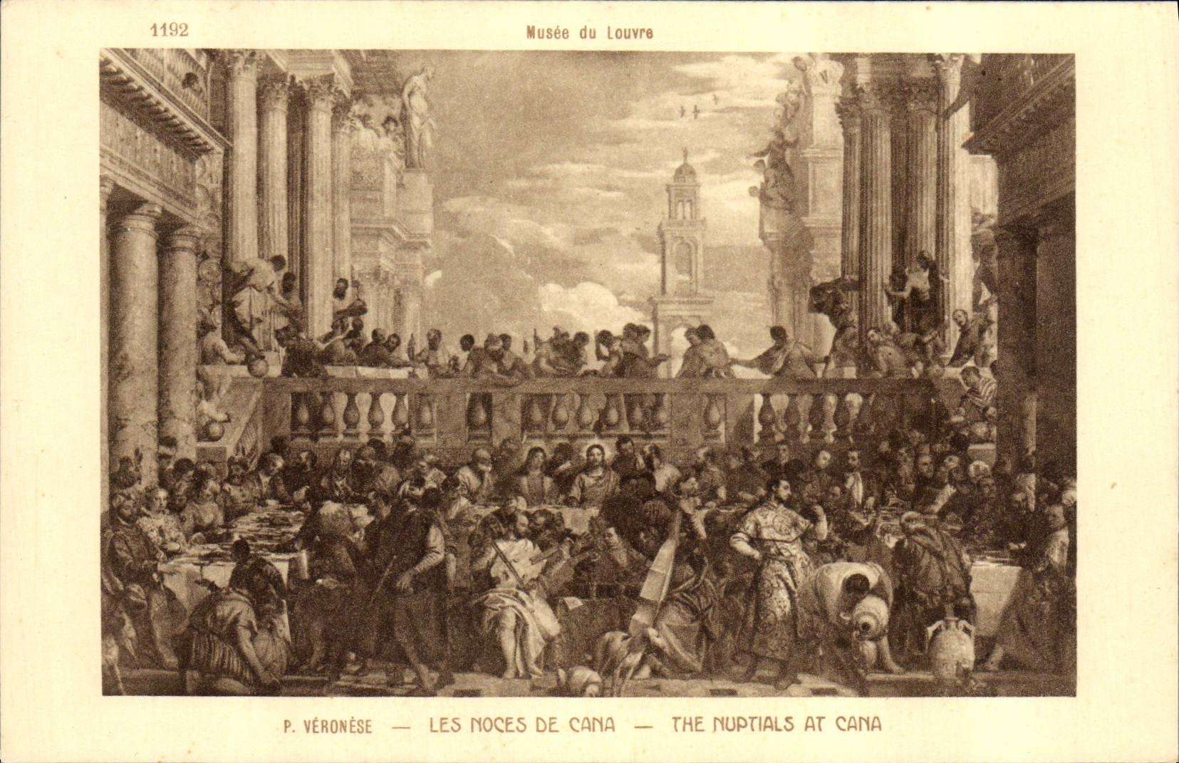 CPA Musee Du Louvre Paris Veronese Les noces du Cana 