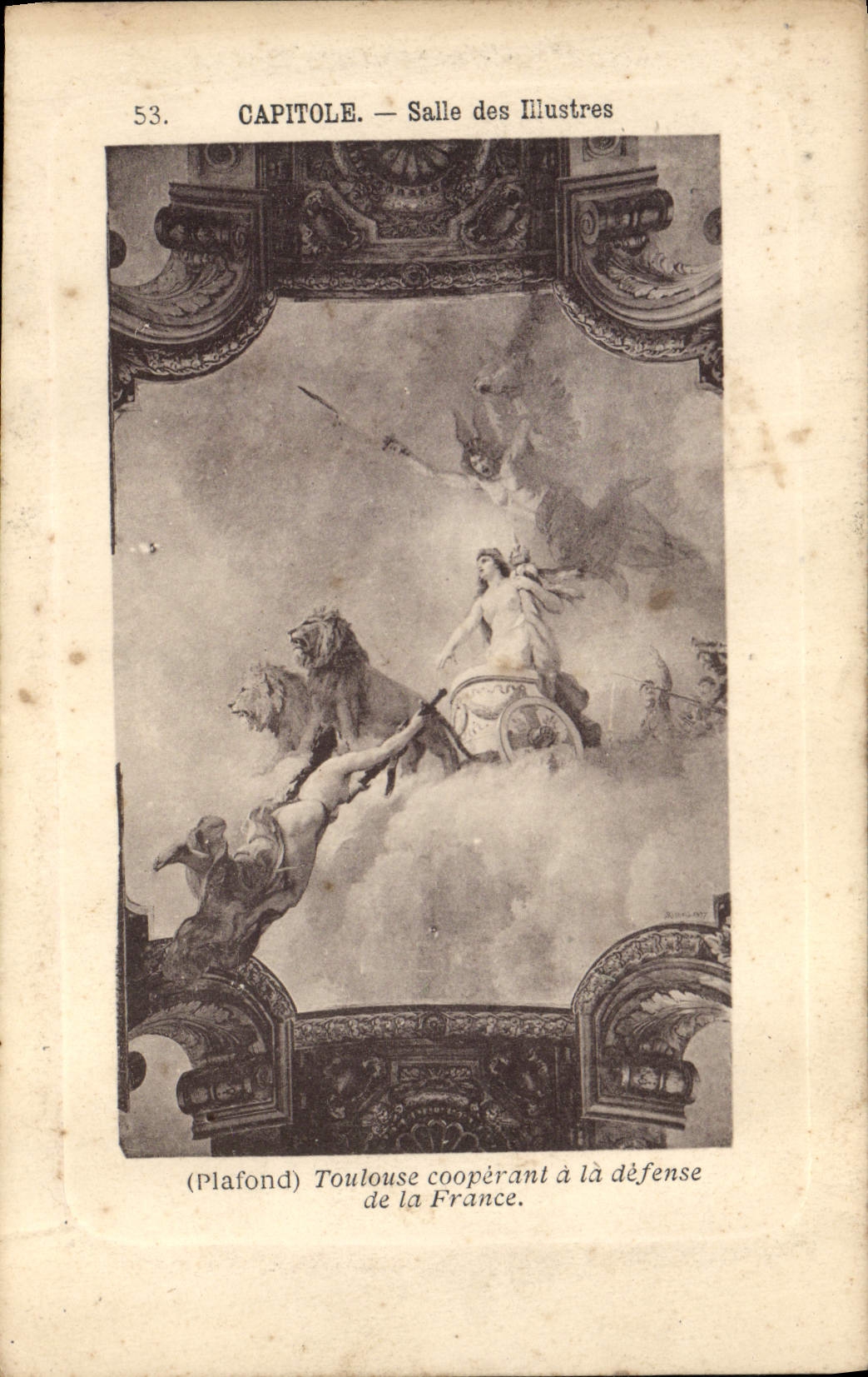 CPA Capitole Salle des illustres Toulouse cooperant a la defense de la France Lion