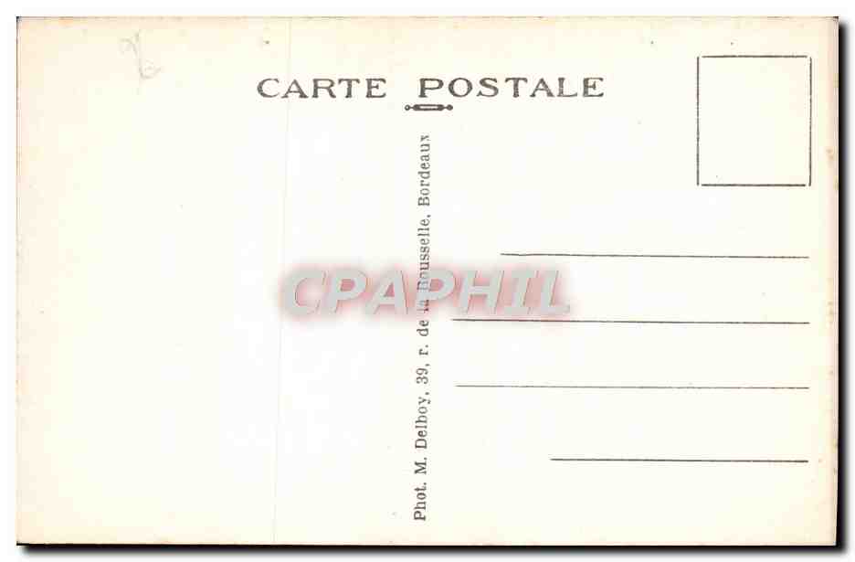 CPA Bordeaux La Porte du Palais — Verso