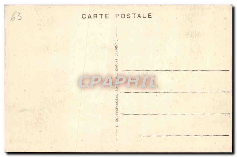 CPA L'Auvergne Royat Le paradis — Rückseite
