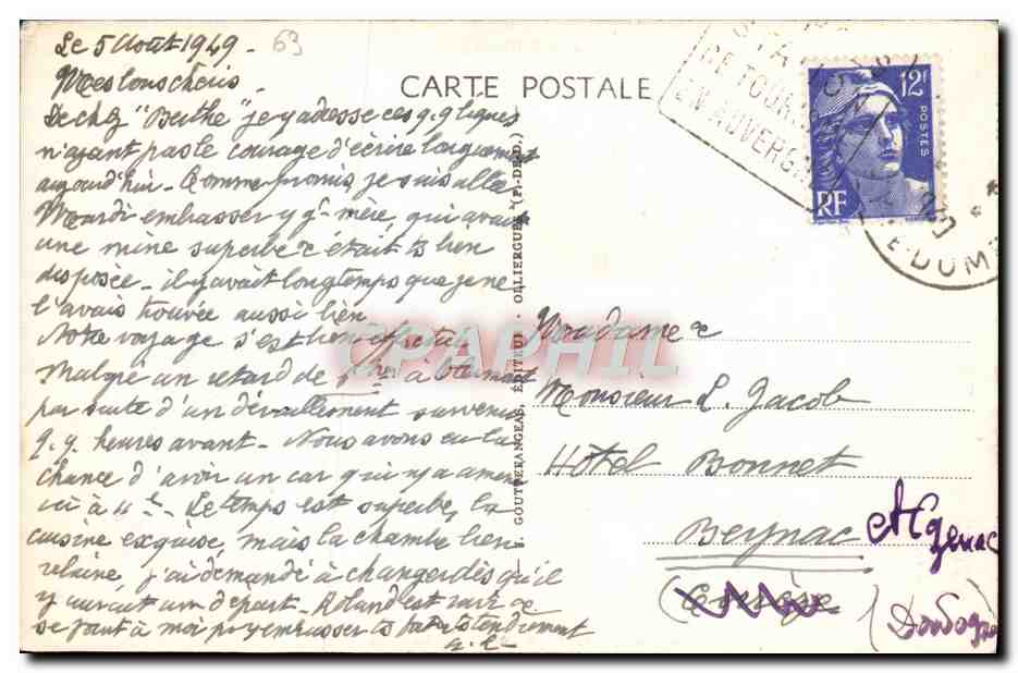 Château de Murols — façade Est, donjon et chapelles — G.D'O. 17 — Verso