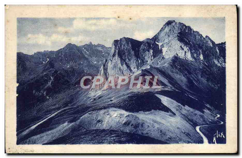 CPA Col du Tourmalet versant Bagneres et versant Barieges