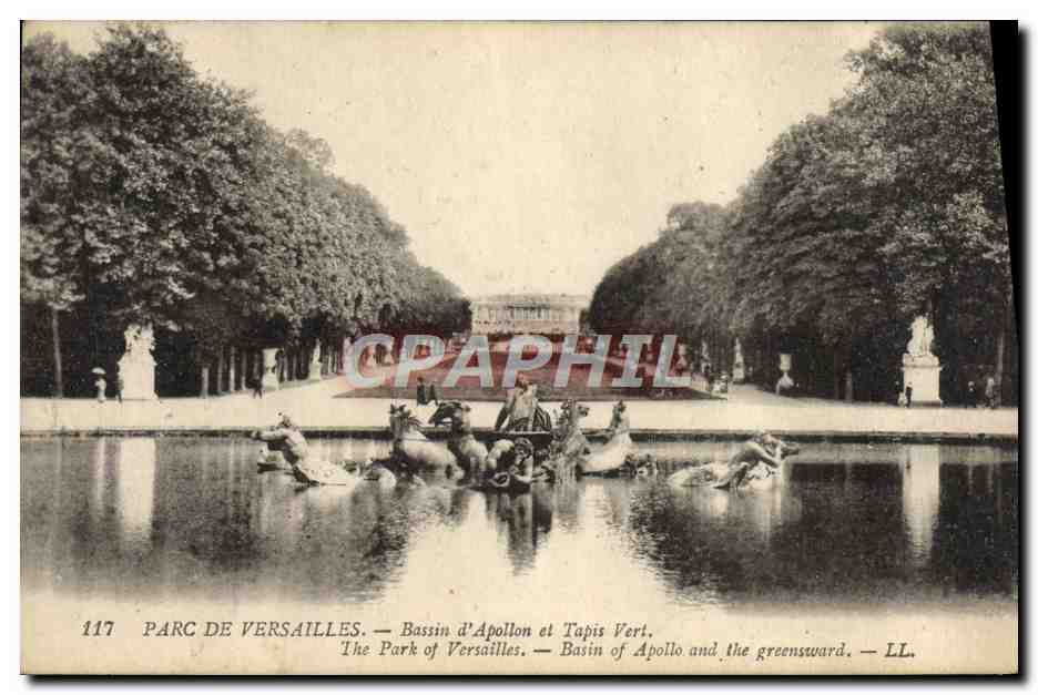 CPA Parc De Versailles Bassin d'Apollon et Tapis vert