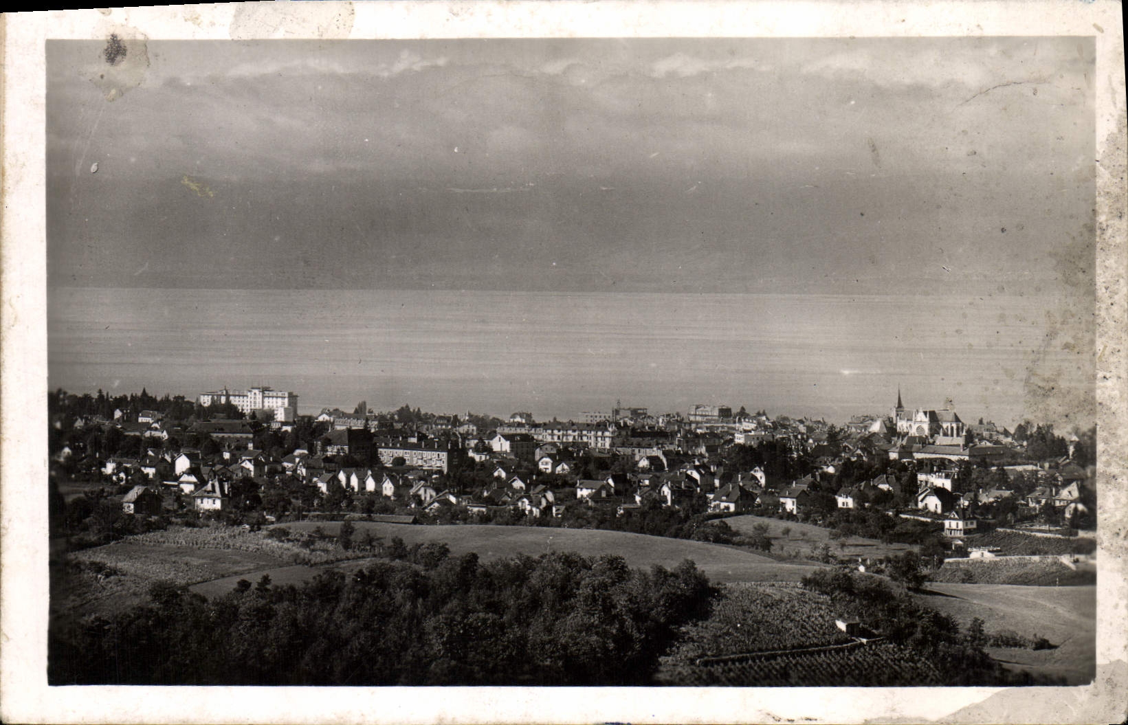 CPA Thonon Les Bains et le Lac Leman