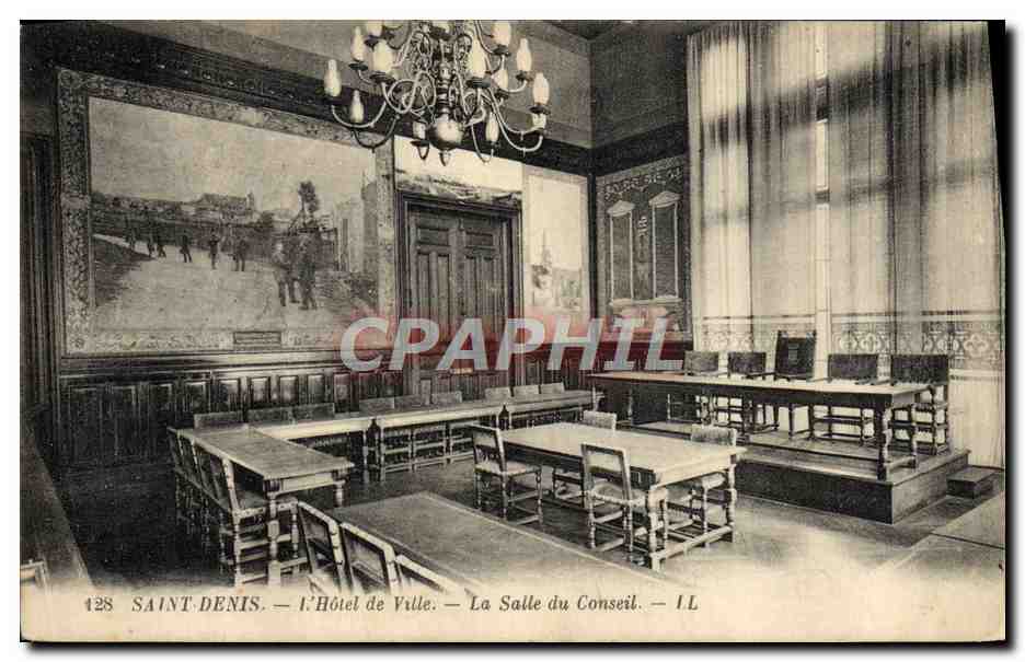 CPA Saint Denis L'Hotel de Ville La Salle du Conseil