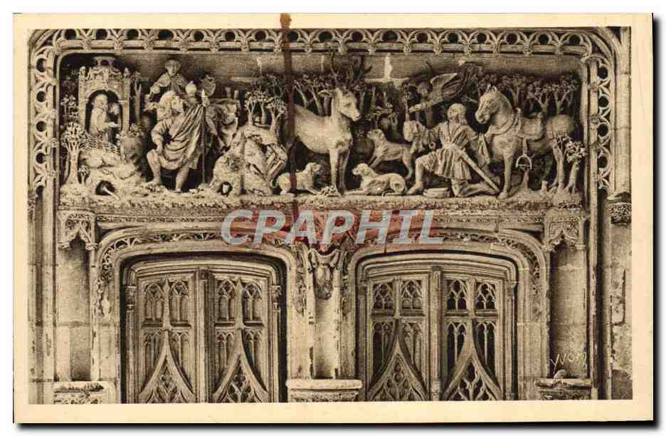 CPA La Douce France Chateau d'Amboise Detail de la porte de la chapelle Saint Hubert