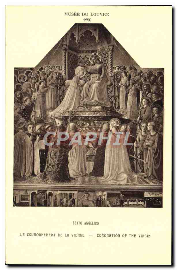 CPA Musee Du Louvre Paris Beato Angelico Le couronnement de la vierge 