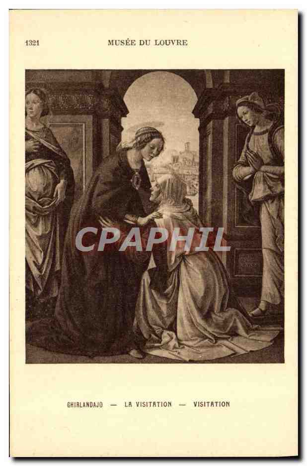 CPA Musee Du Louvre Paris Ghirlandajo La Visitation