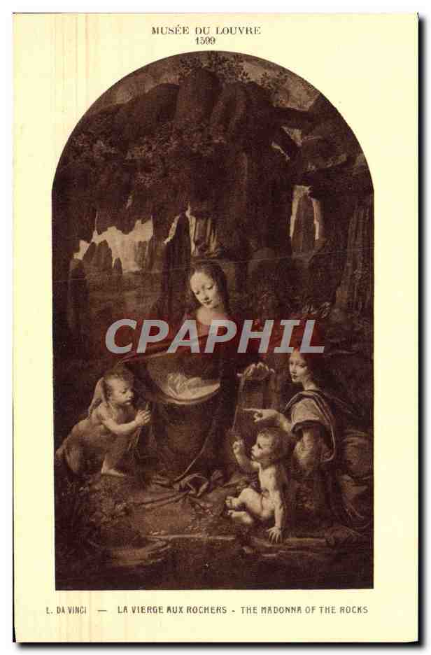 CPA Musee Du Louvre Paris Leonard de Vinci La vierge aux Rochers 