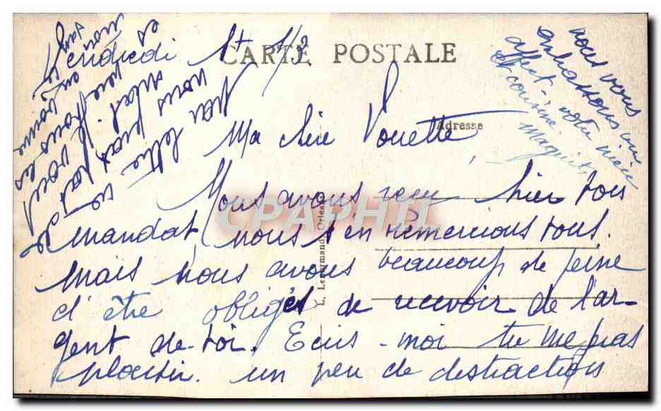 CPA Orleans Boulevard de Verdun — Verso