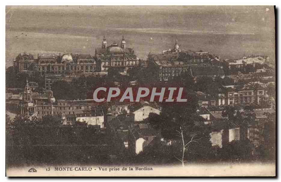 CPA Monte Carlo Vue Prise de la Bordina