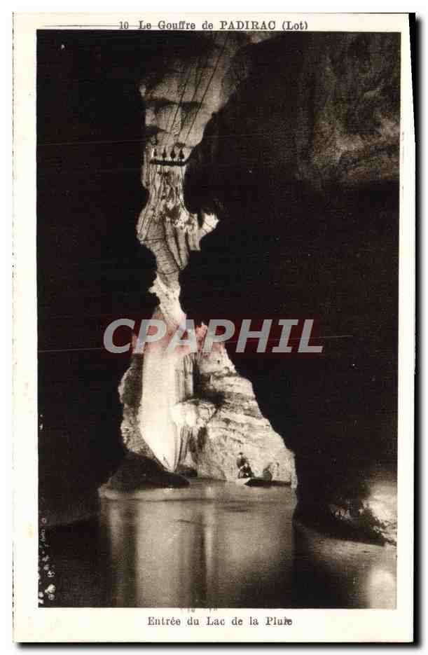 Le Gouffre de PADIRAC (Lot) — Entrée du Lac de la Pluie — Phototypie-Italie
