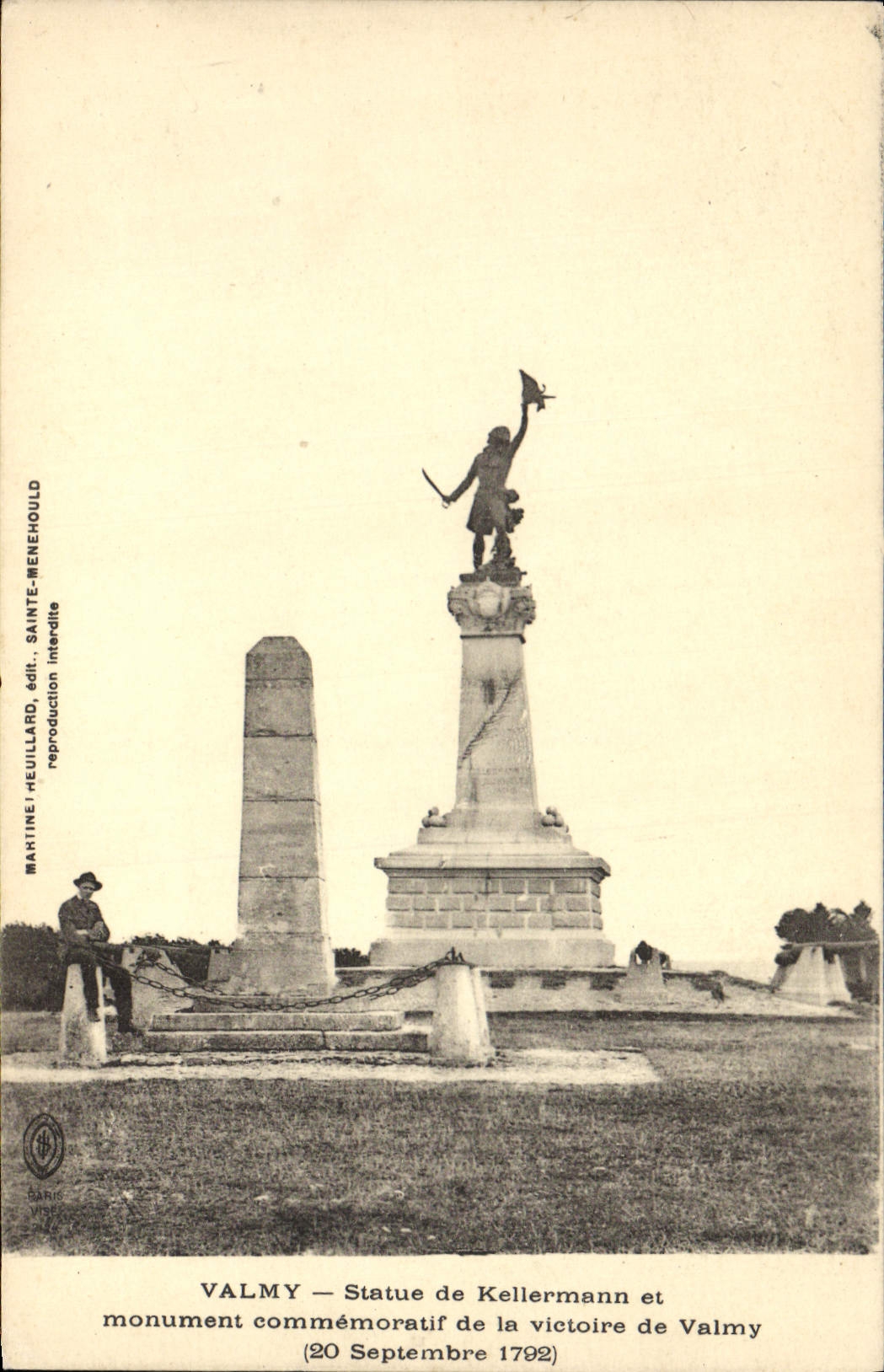 Valmy — Statue de Kellermann et monument commémoratif de la victoire de Valmy (20 Septembre 1792) — Martine-Heuillard, Sainte-Menehould
