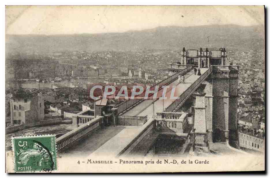 CPA Marseille Panorama prise de Notre Dame de la Garde