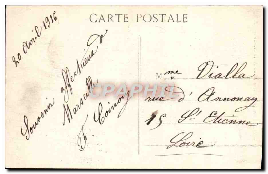 CPA Marseille Notre Dame De la Garde — Rückseite