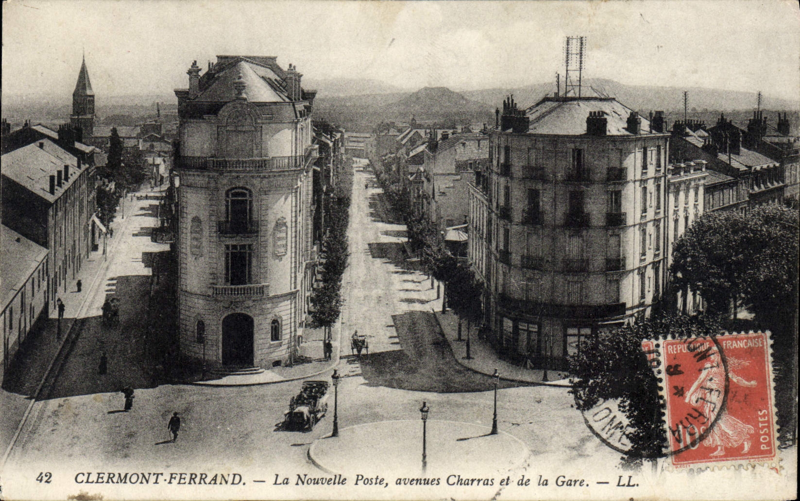 Clermont-Ferrand — La Nouvelle Poste, avenues Charras et de la Gare — LL.