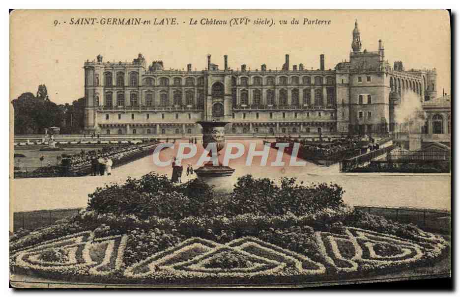 CPA Saint Germain en Laye Le Chateau vu du Parterre