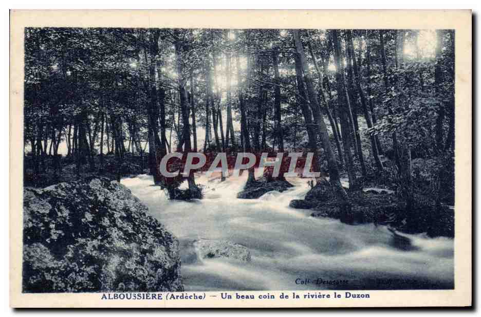 Alboussière (Ardèche) — Un beau coin de la rivière le Duzon — Cult. Desousset