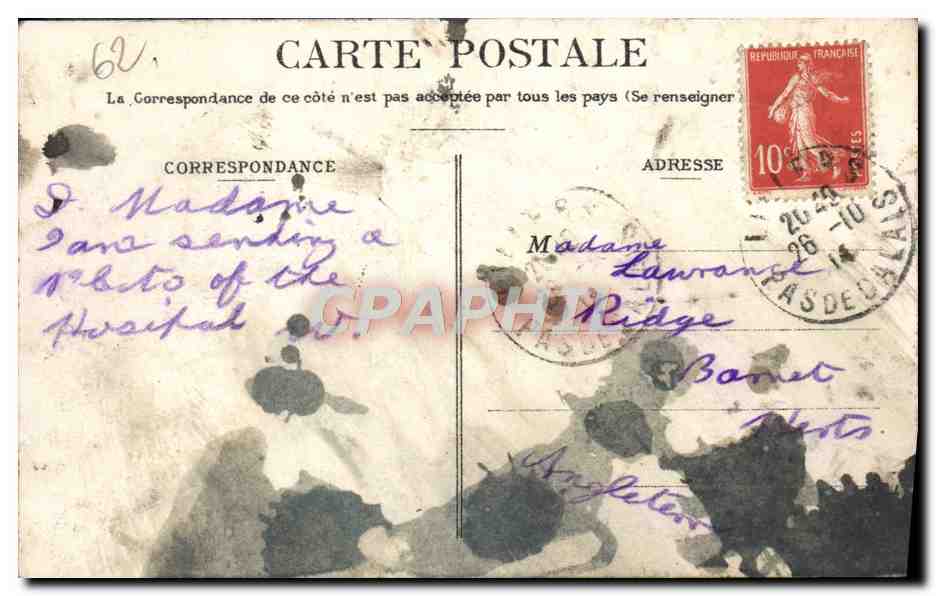 CPA Lillers Vue Interieure de l'Hospice — Rückseite