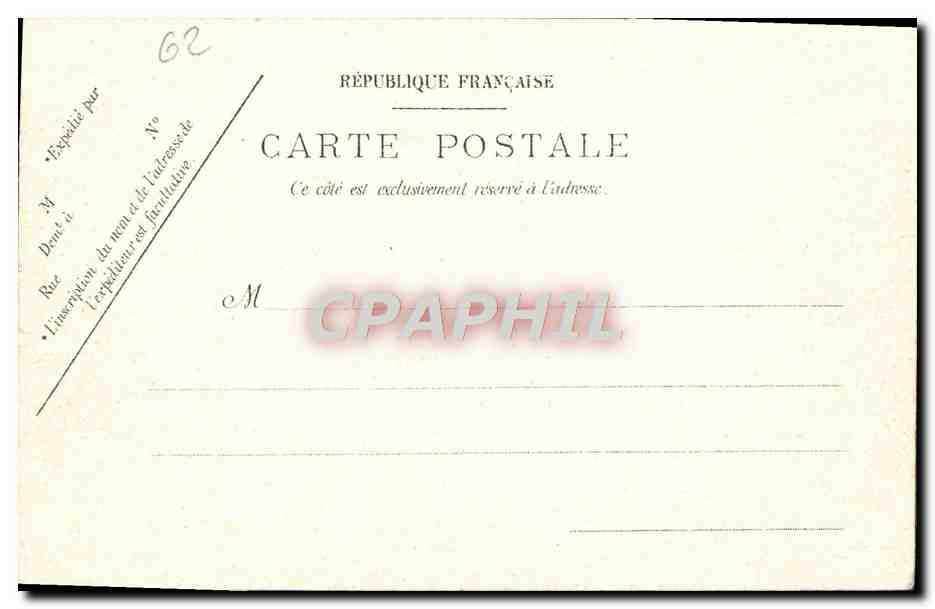 CPA Wimereux La Pierre du Ballon — Rückseite