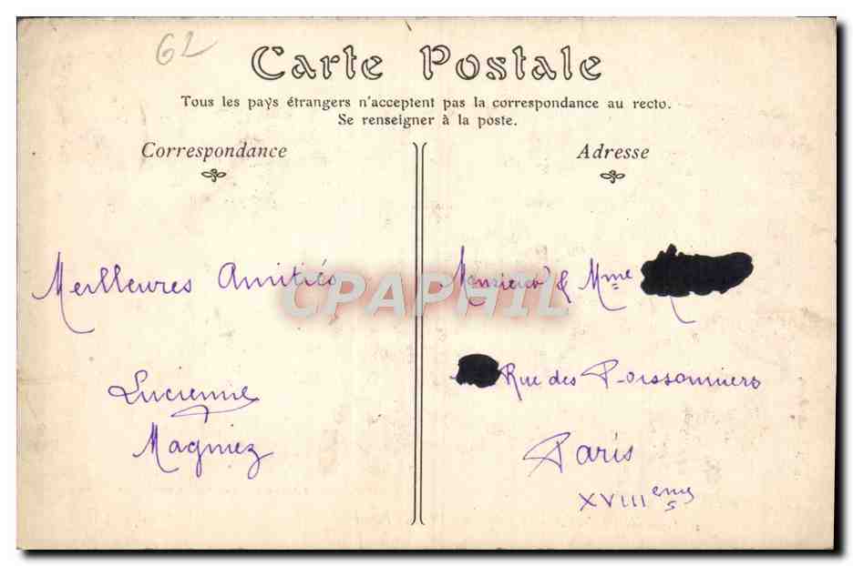 CPA Berck Plage Clinique du Docteur Pierre — Rückseite