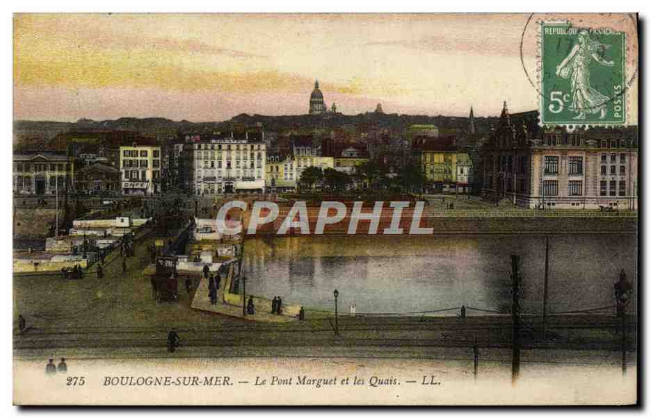 CPA Boulogne Sur Mer Le Pont Marguet et les Quais