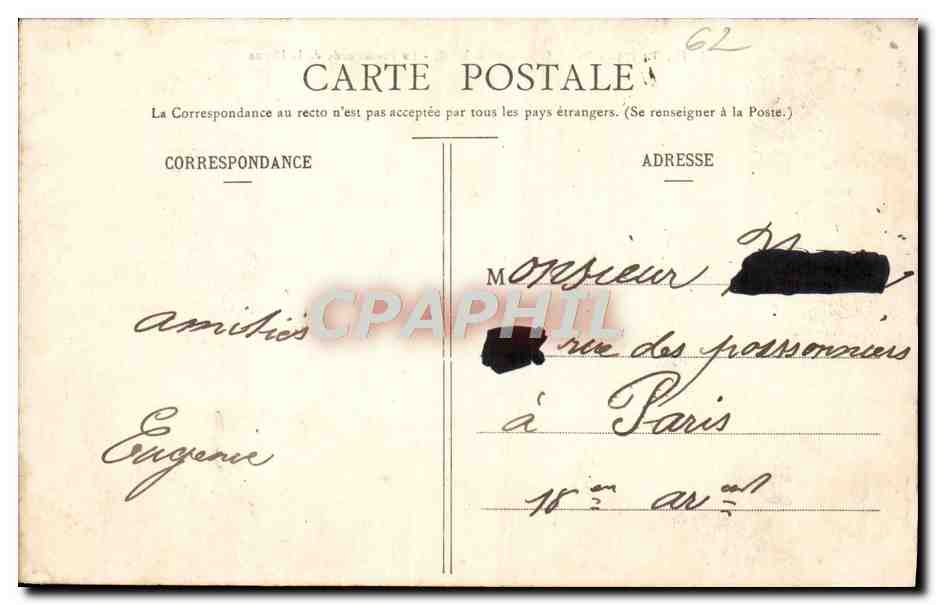 Boulogne-sur-Mer — La Promenade de la Digue — L.D., B., 3773 — Verso