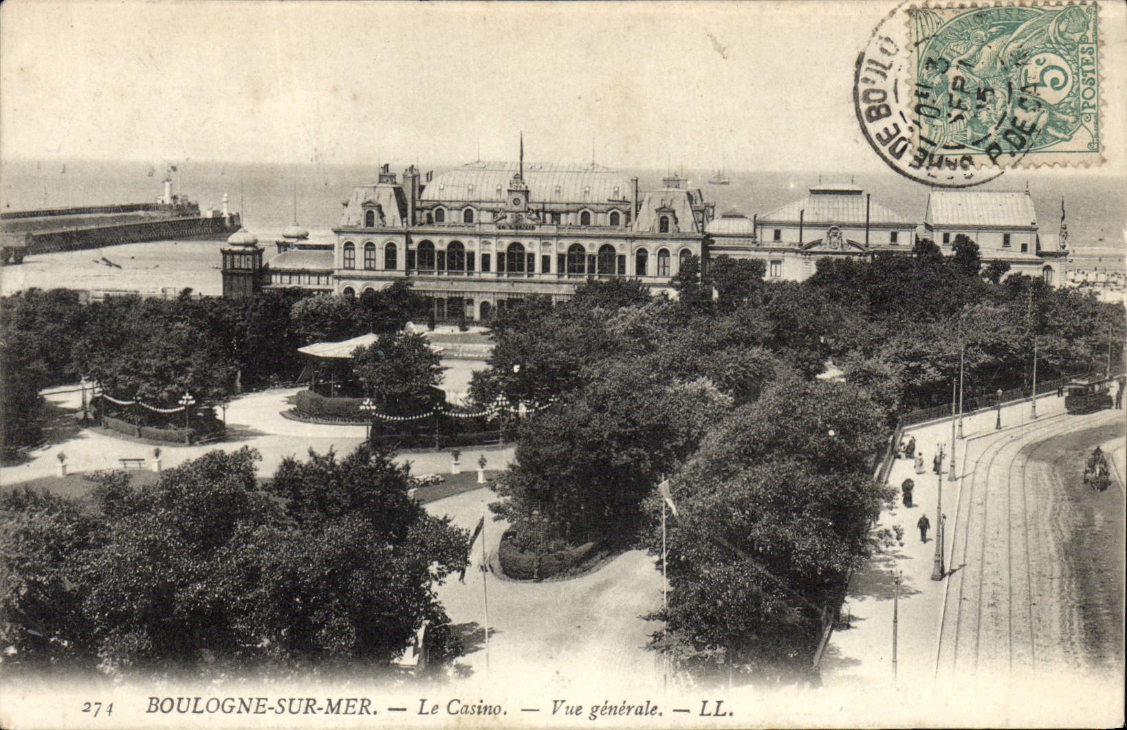 CPA Boulogne Sur Mer Le Casino Vue Generale
