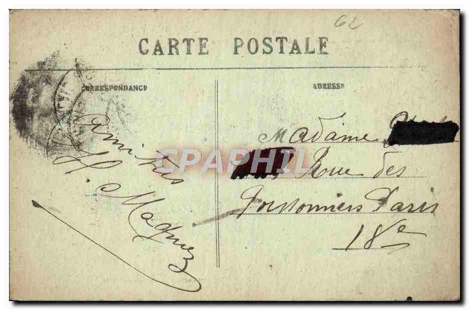 La Route de Wimereux par grosse Mer — E.S. Boulogne-sur-Mer — Stevenard, édit. Boulogne-sur-Mer — Rückseite