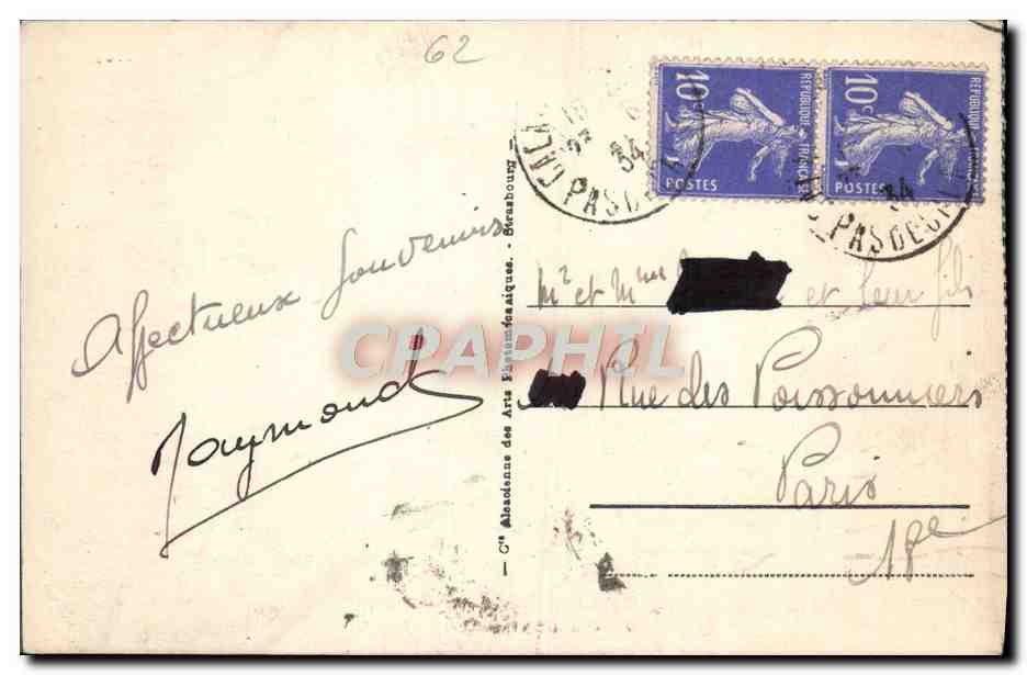 Boulogne-sur-Mer - Les Quais — éditeur ARC, n° 187 — Rückseite