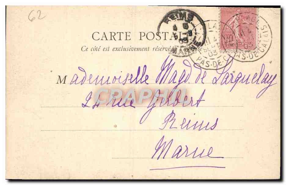 CPA Berck Plage L'Hotel de Ville — Rückseite