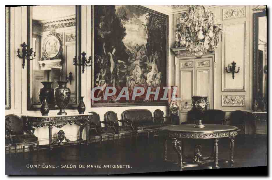 CPA Compiegne Salon de Marie Antoinette