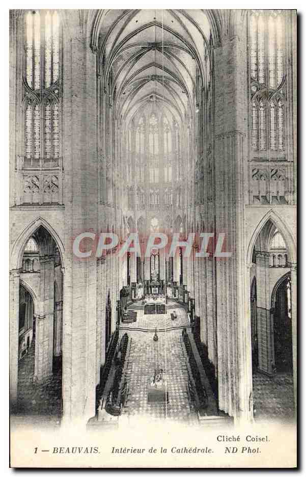 CPA Beauvais Interieur de la Cathedrale
