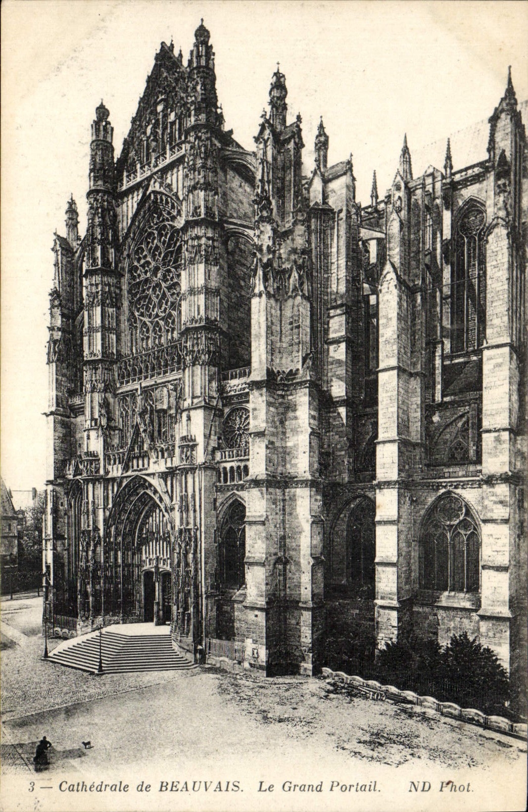 CPA Cathedrale De Beauvais Le Grand Portail