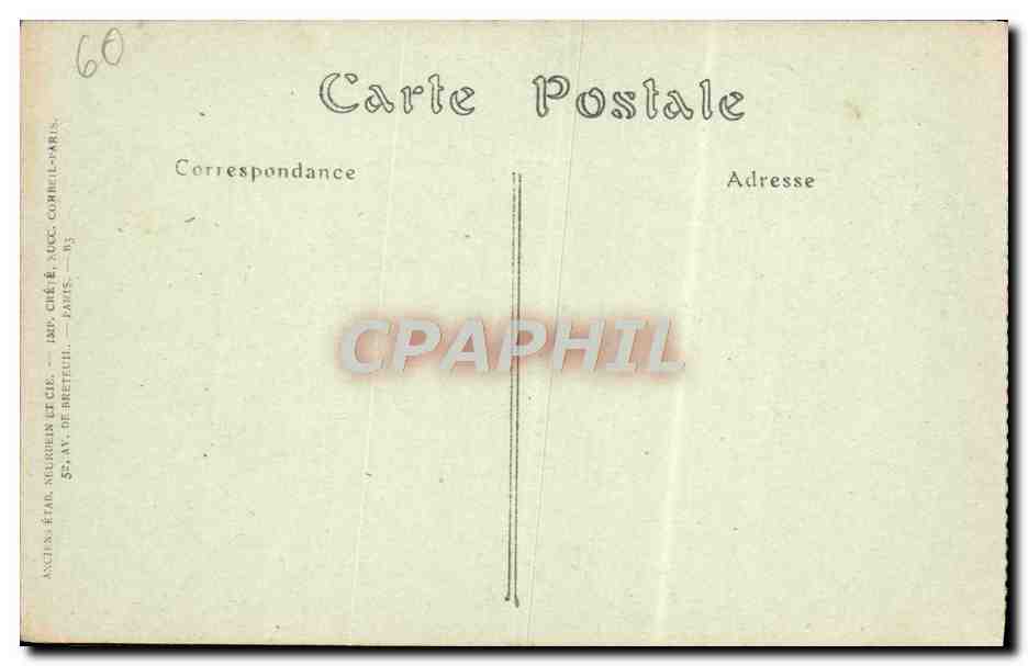 Compiègne — Un Coin du Parc et le Palais — JND Phot. n°103 — Verso
