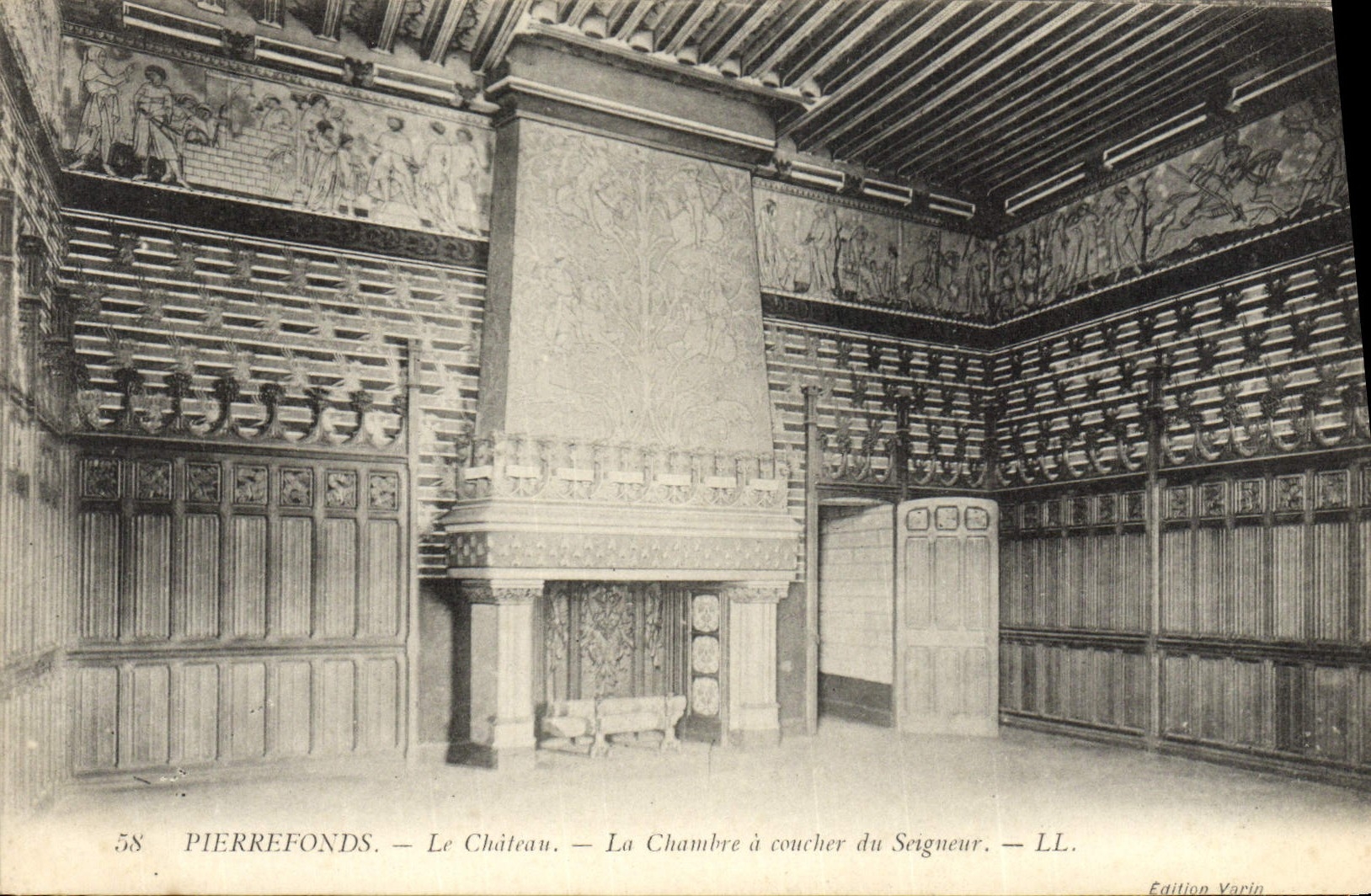 Pierrefonds — Le Château — La Chambre à coucher du Seigneur — Édition Varin, n°58