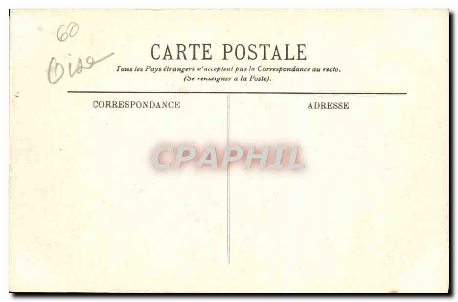 Pierrefonds — Le Château — La Chambre à coucher du Seigneur — Édition Varin, n°58 — Rückseite