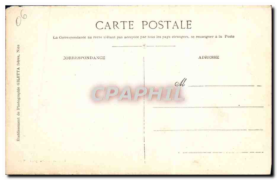 CPA Nice Jetee Promenade Blanchisseuses Embouchure du Paillon  — Rückseite