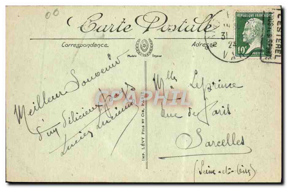 CPA Cannes Les Barques sur la Plage Bateaux — Verso
