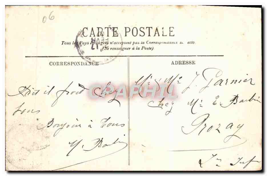CPA Nice L'Hotel Royal — Rückseite