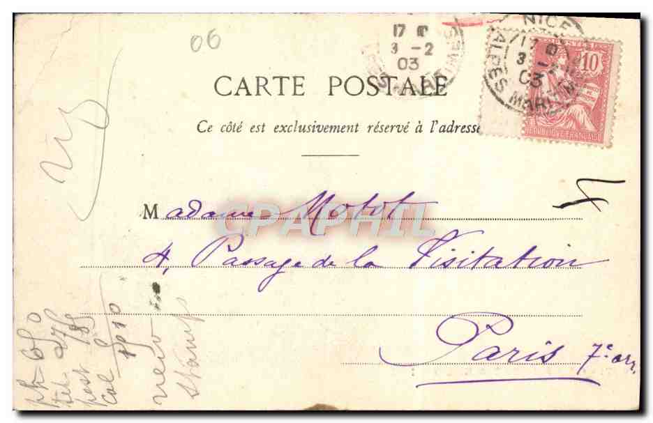 CPA Cap Ferrat Saint Hospice — Back
