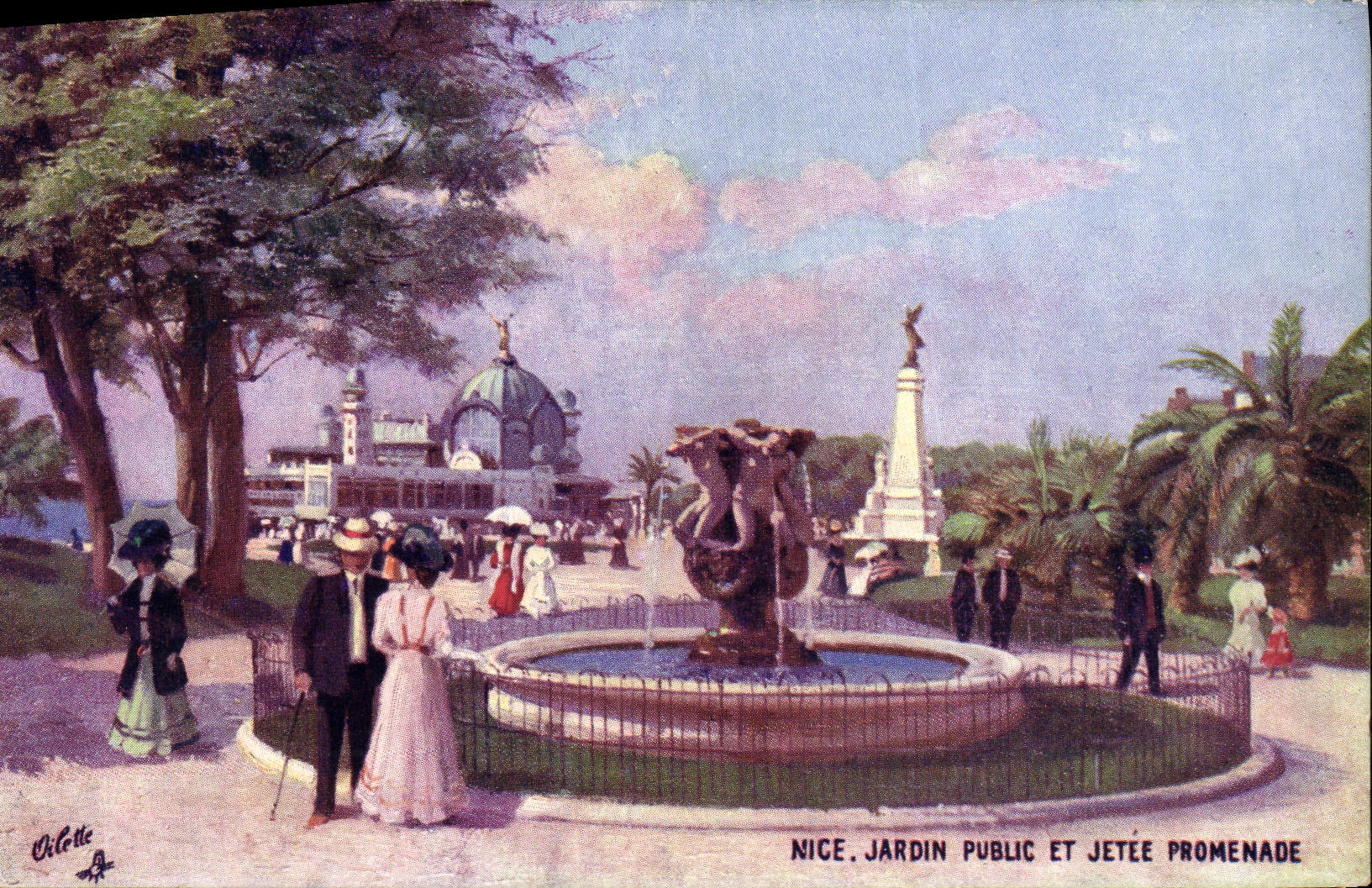 CPA Nice Jardin Public Et Jetee Promenade