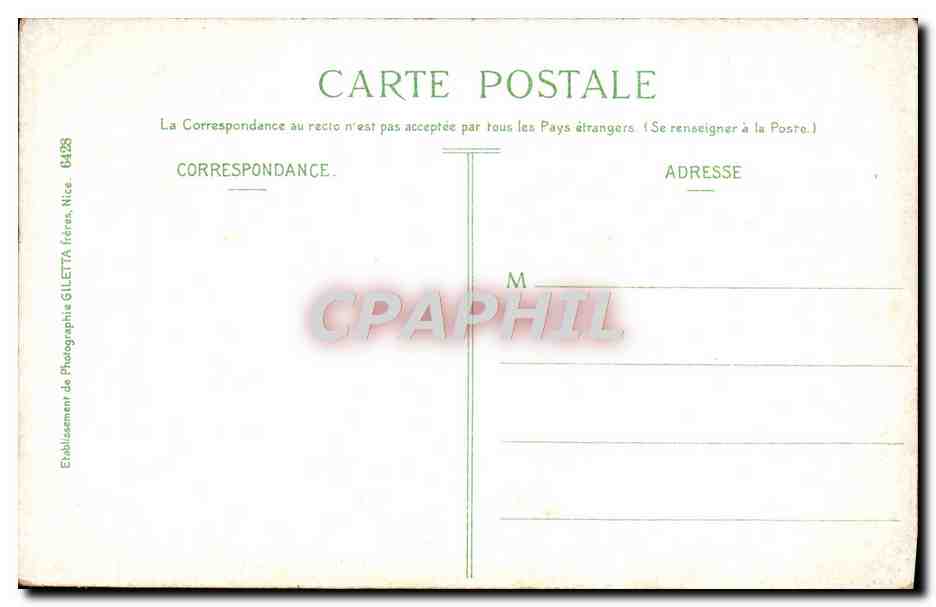 CPA Menton Entre Les Oliviers Etude Artistique Mentonaise Folklore  — Rückseite