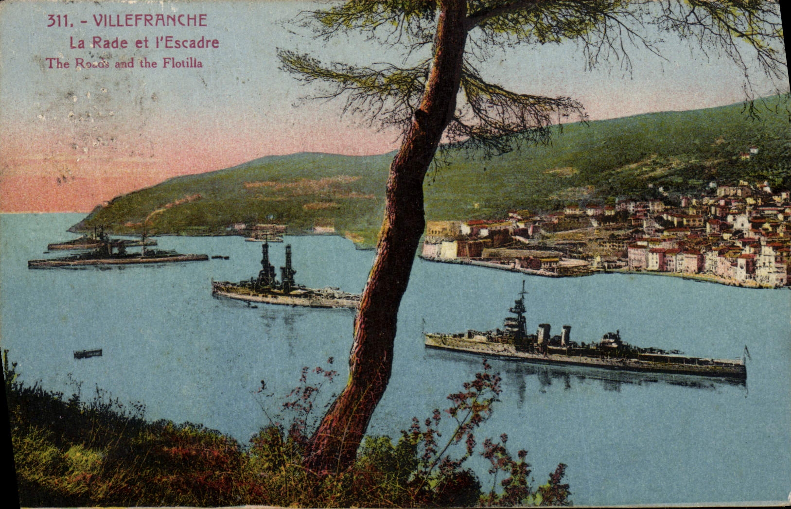 CPA Villefranche La Rade et l'Escadre Bateaux de guerre