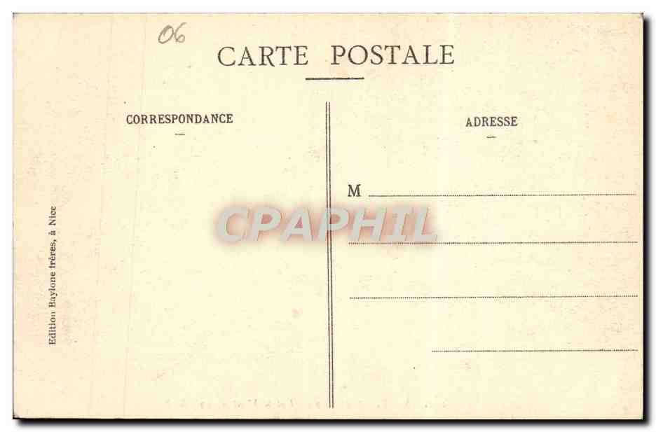 CPA Nice Entree du Port et le Mont Boron Bateaux — Rückseite