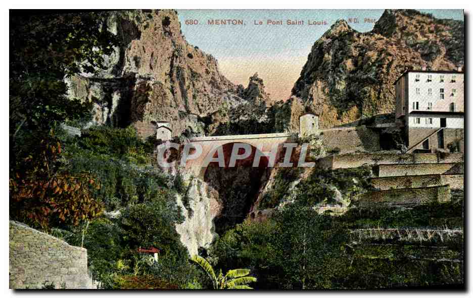 CPA Menton Le Pont Saint Louis