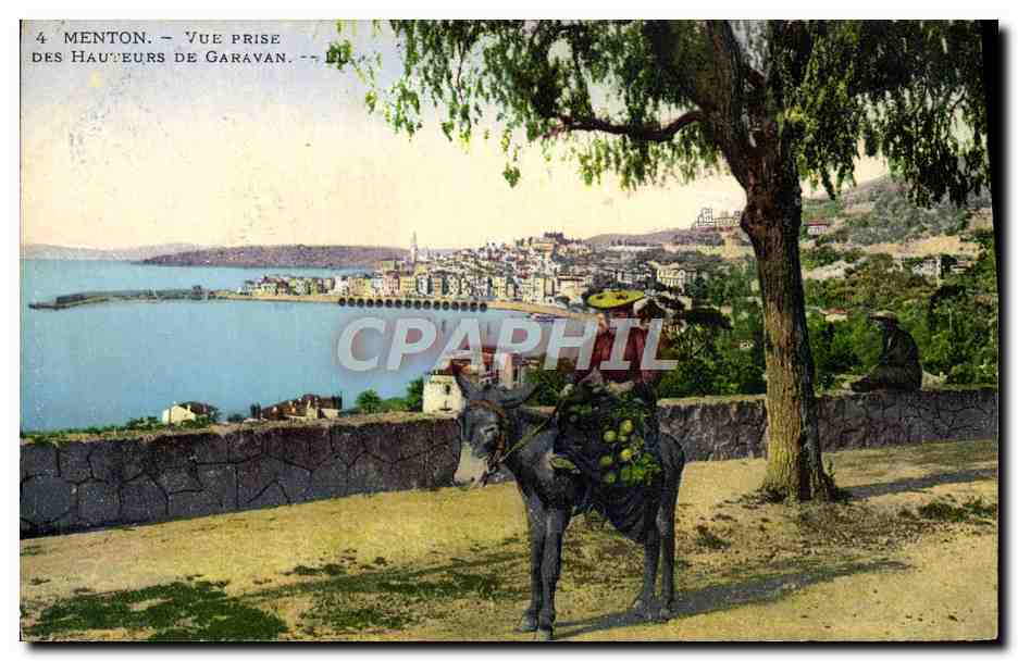 Menton — View taken from the heights of Garavan — LL Paris